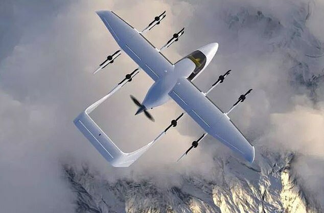 طرح اولیه از هواپیمای بدون خلبان با ۸ موتو الکترونیکی